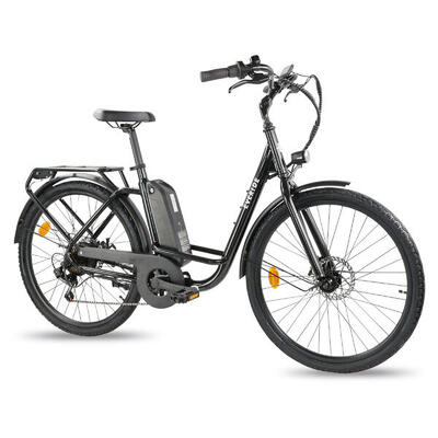Bici elettrica a pedalata assistita da città e-bike Everide E 5000 nera