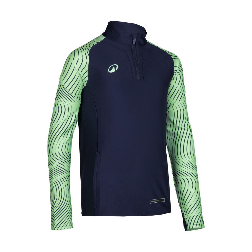 Bluza piłkarska na krótki suwak dla dzieci Kipsta Viralto Wavy Club