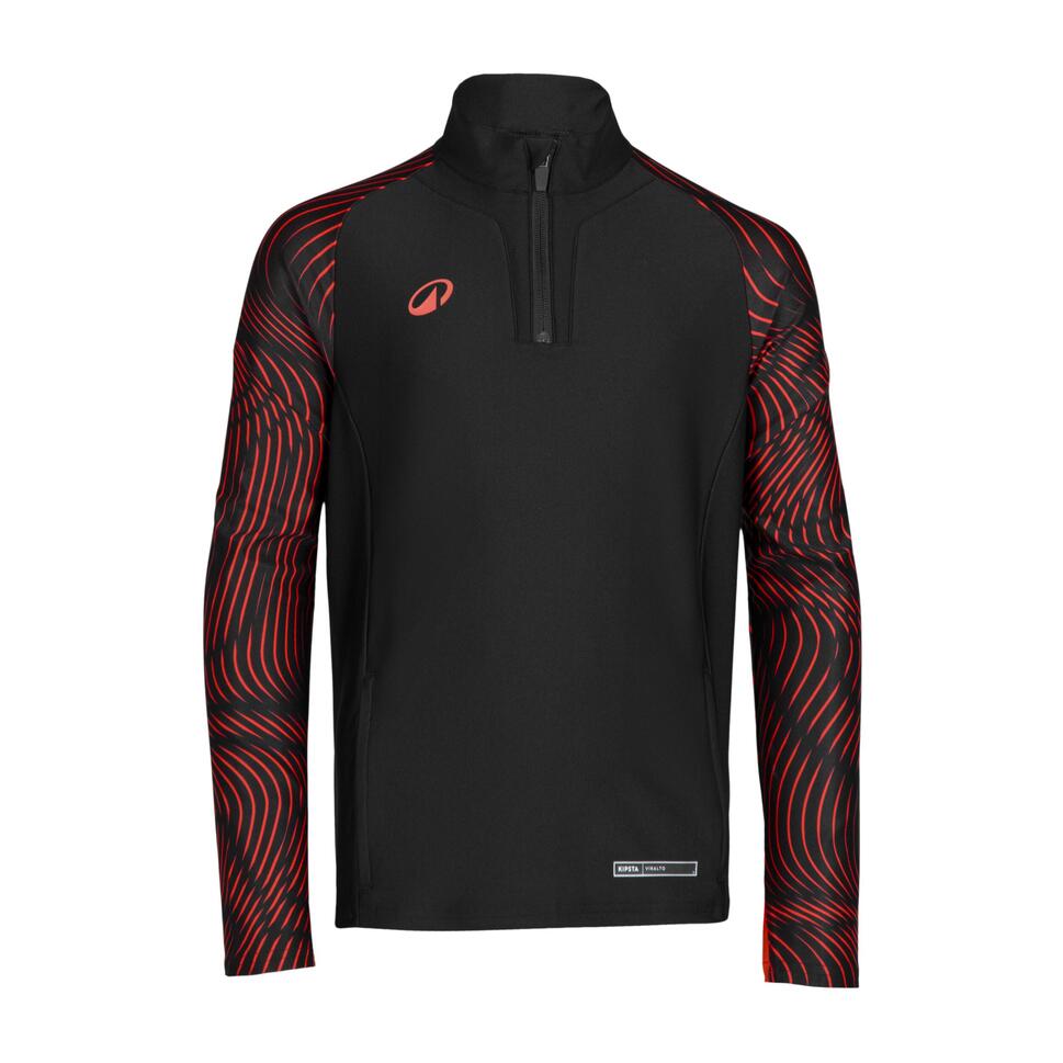 Bluza piłkarska na krótki suwak dla dzieci Kipsta Viralto Wavy Club