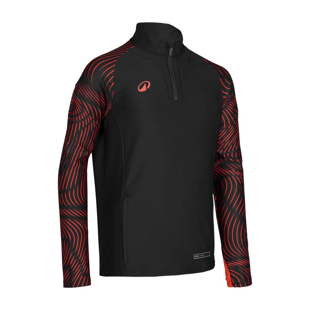 Kids' 1/2 Zip Sweatshirt Club Wavy - Black/Red