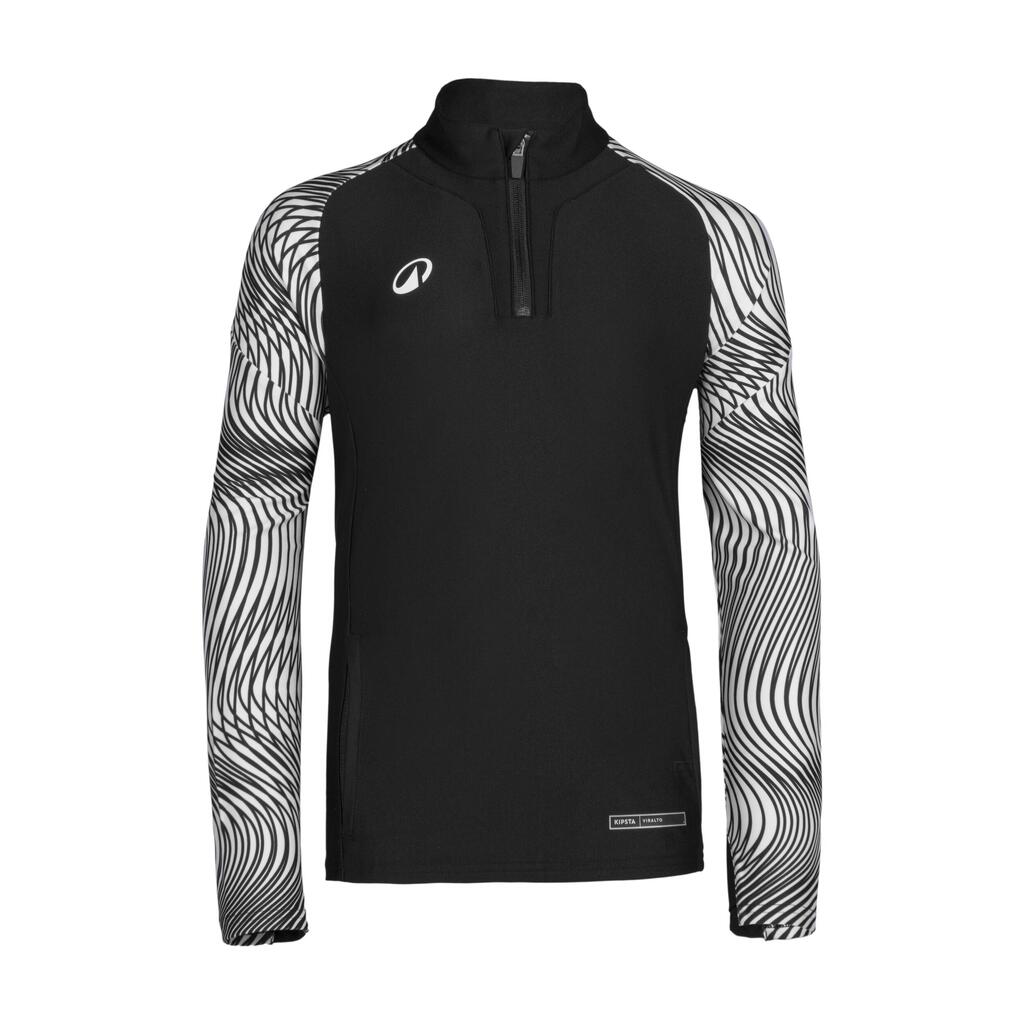 Kids' 1/2 Zip Sweatshirt Club Wavy - Black/White