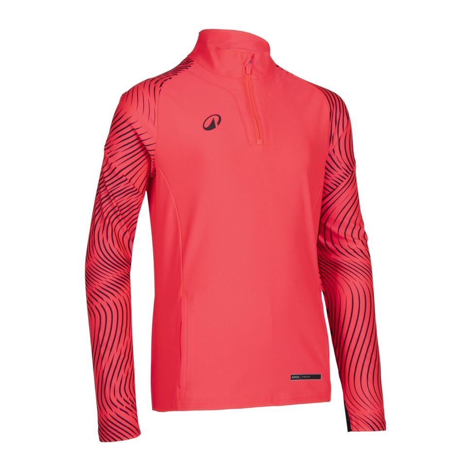 Bluza piłkarska na krótki suwak dla dzieci Kipsta Viralto Wavy Club