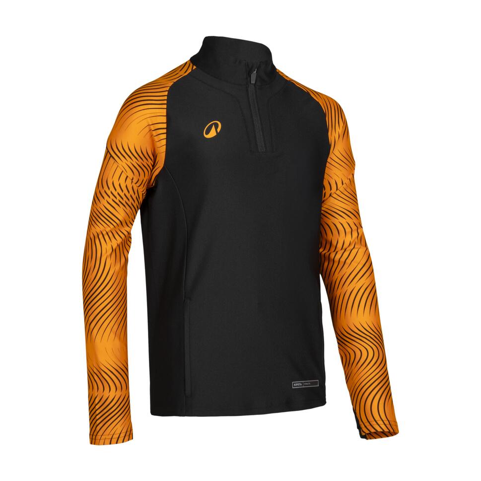 Bluza piłkarska na krótki suwak dla dzieci Kipsta Viralto Wavy Club