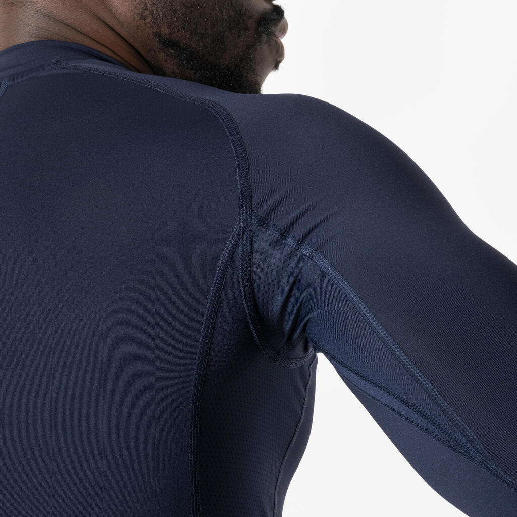 Sous-maillot de foot thermique manches longues mixte Keepdry Club bleu marine