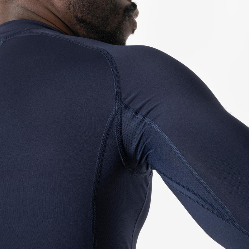 Bluză termică de fotbal, mânecă lungă, Keepdry Club bleumarin unisex