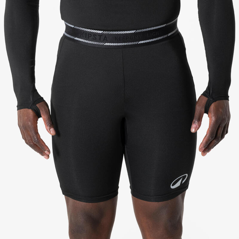 Șort de fotbal Keepdry light negru unisex