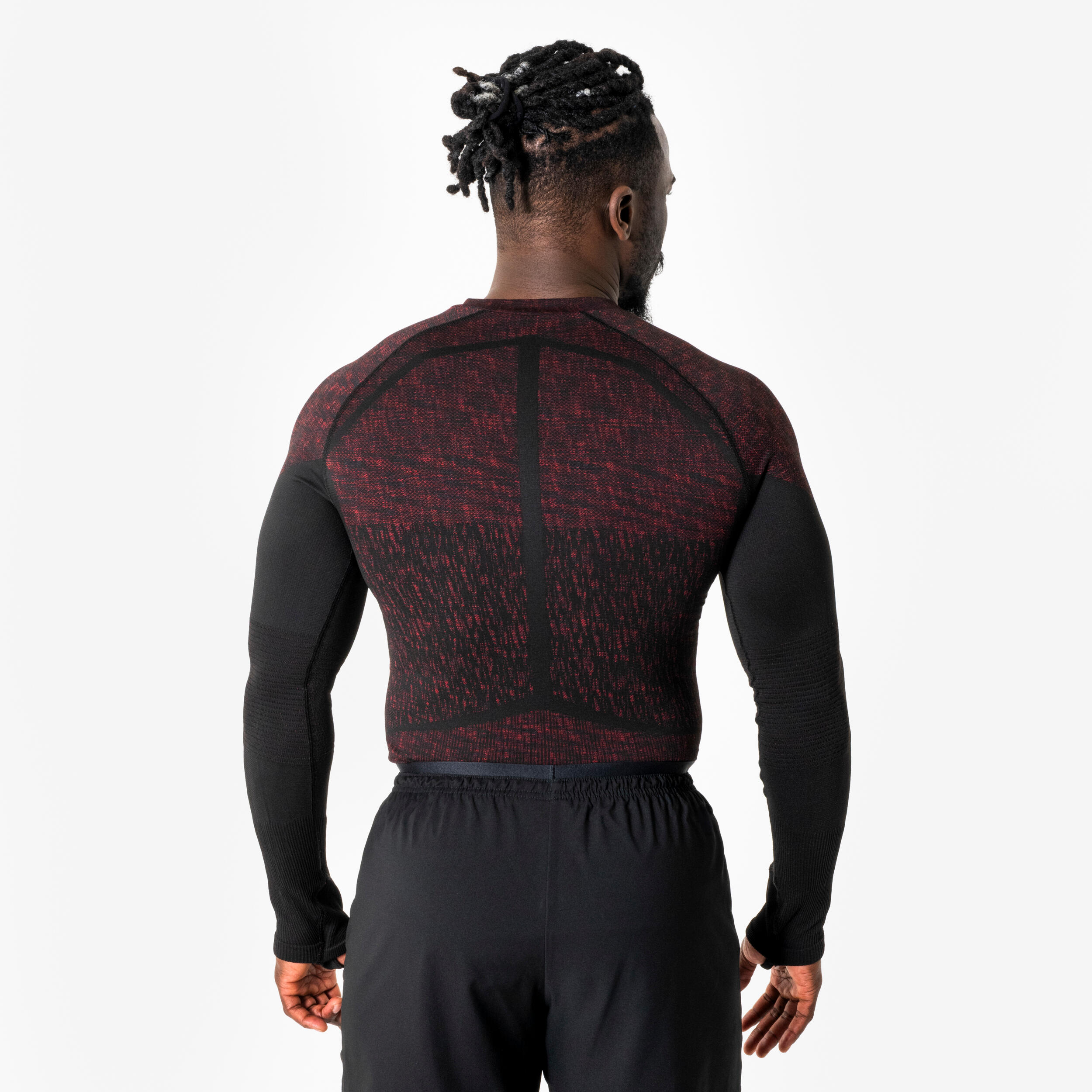 Sous-maillot de foot thermique seamless manches longues mixte, Keepdry marron 5/9