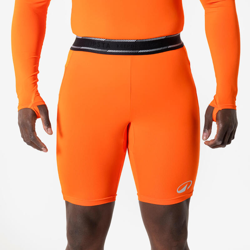 Șort de fotbal Keepdry light portocaliu unisex