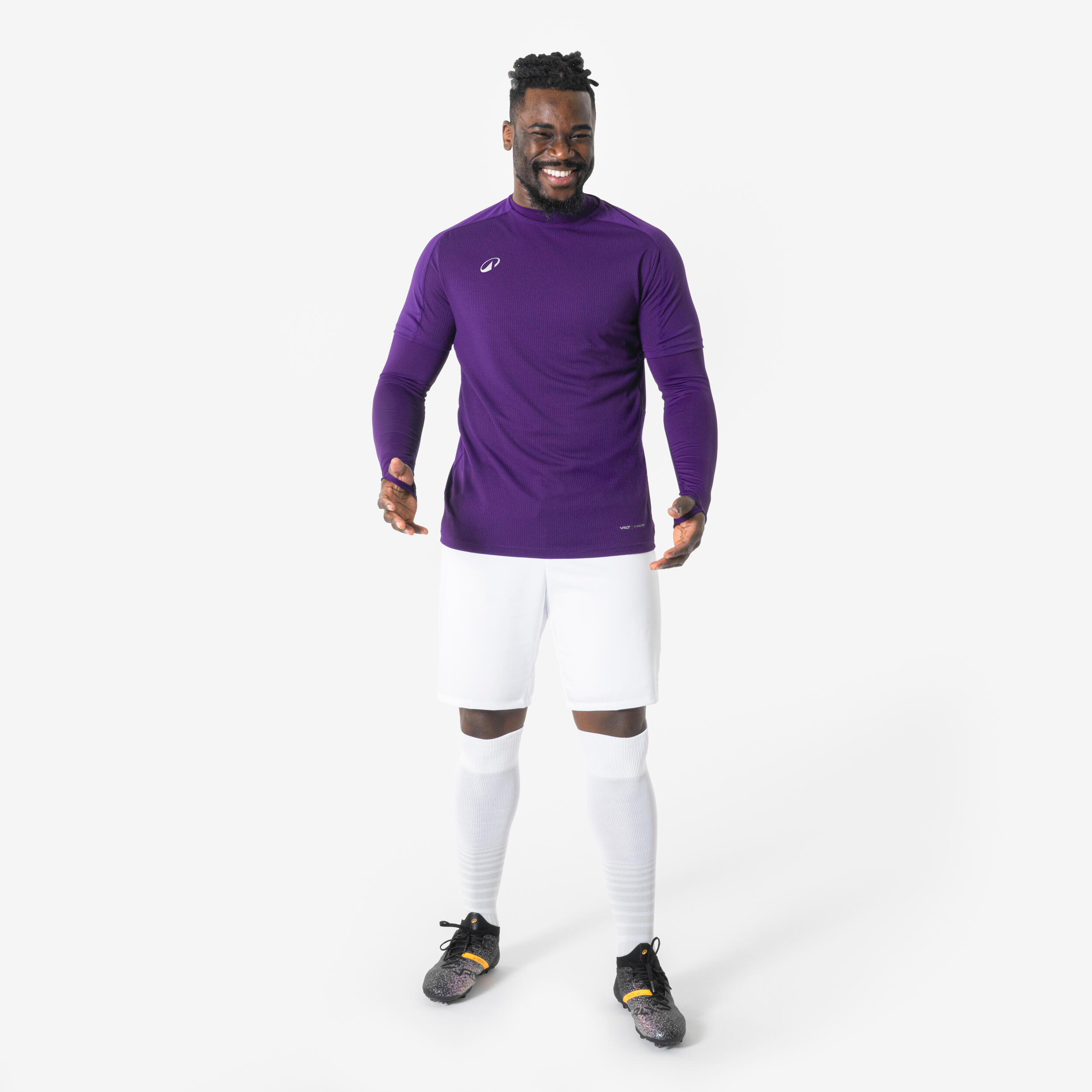 Sous-maillot de foot thermique manches longues mixte Keepdry Club violet 5/5