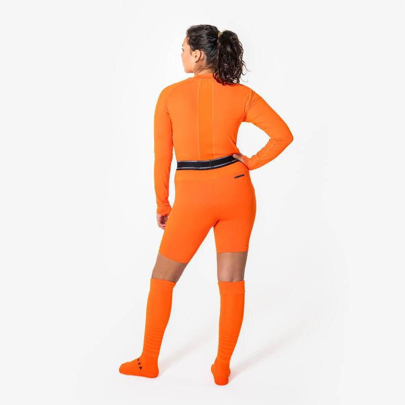 Șort de fotbal Keepdry light portocaliu unisex