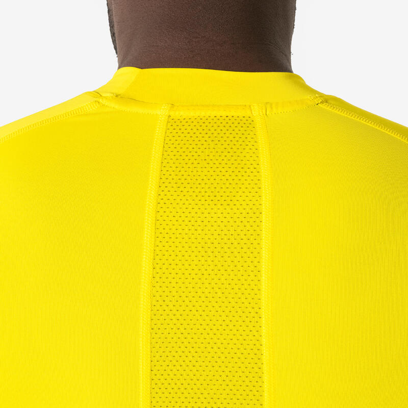 Bluză termică de fotbal mânecă lungă Keepdry Club galben unisex