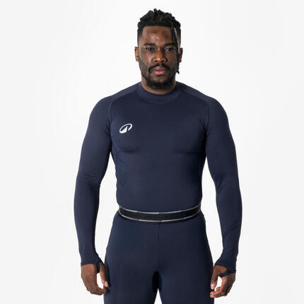 Damen/Herren Fußball Funktionsshirt langarm wärmend - Keepdry Club schwarz