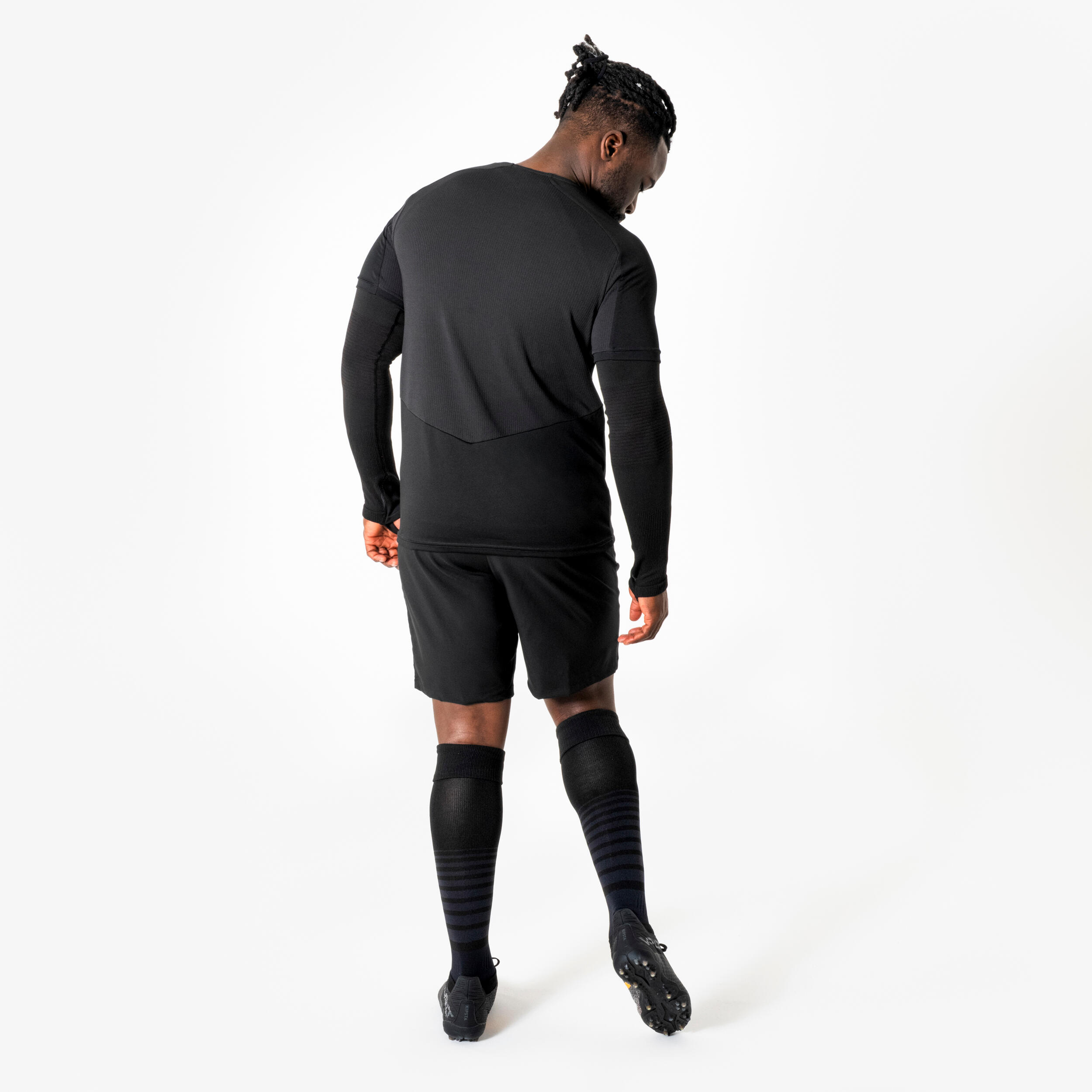 Sous-maillot de foot thermique seamless manches longues mixte, Keepdry marron 9/9