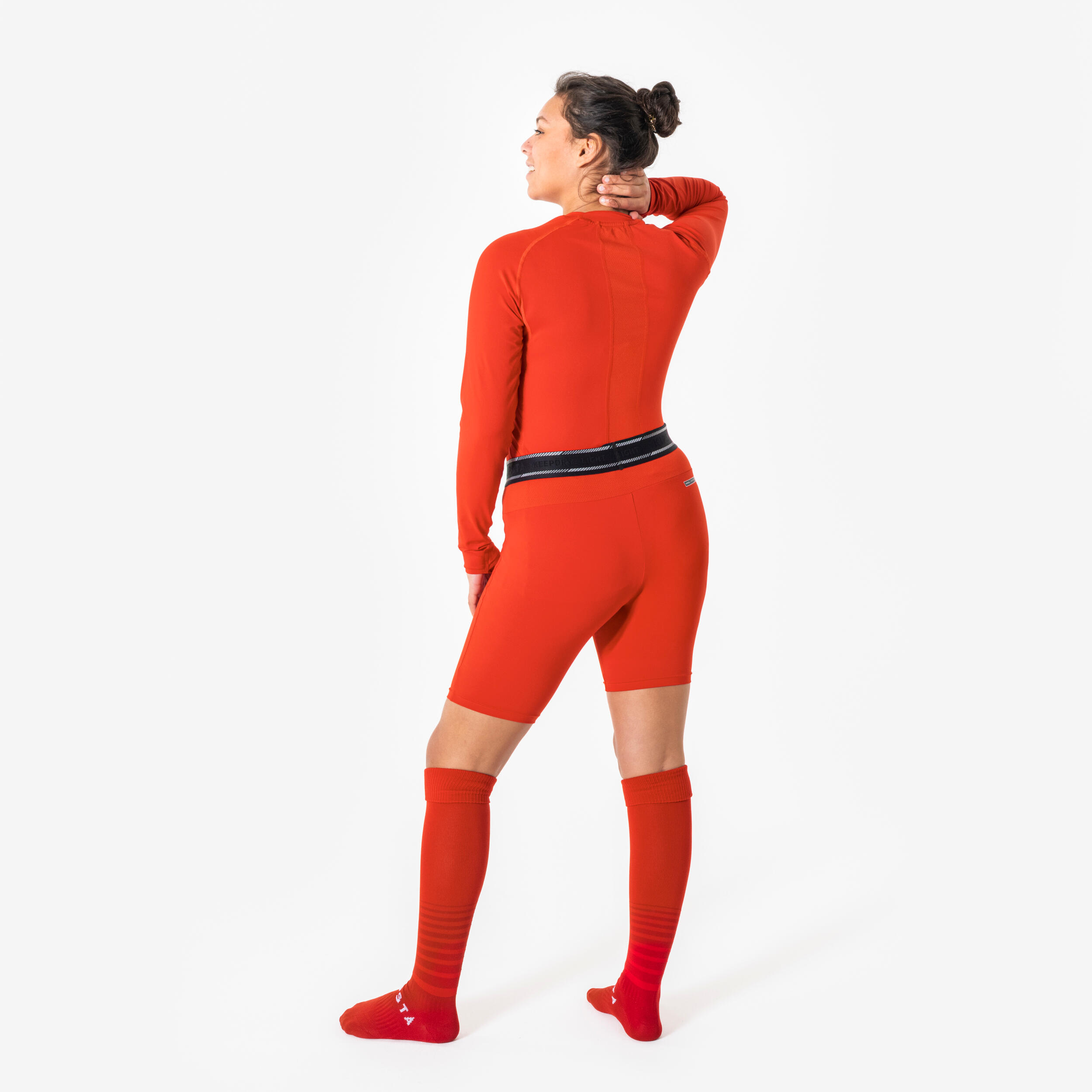 Calções Térmicos de Futebol Unissexo Keepdry Light Vermelho 5/6