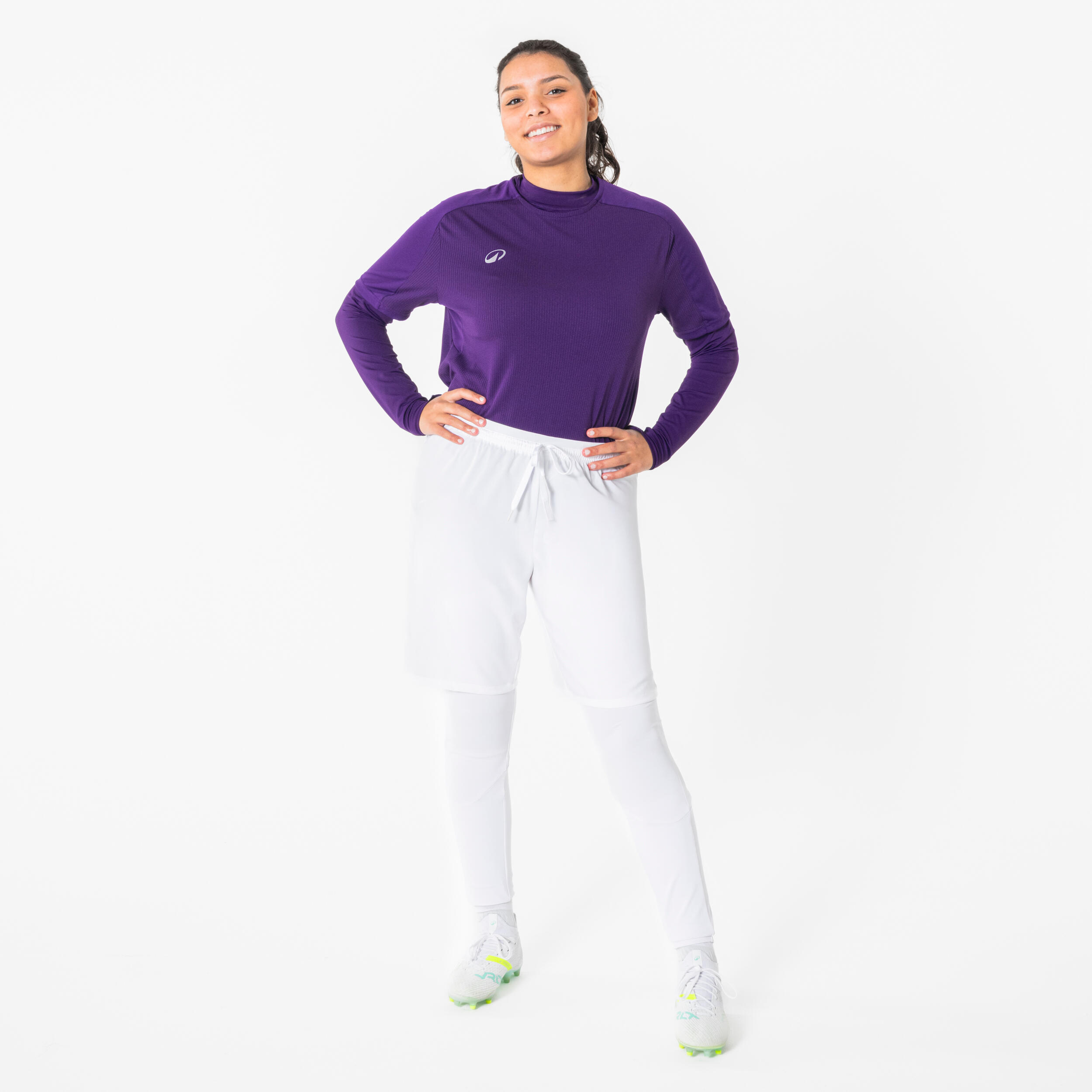 Sous-maillot de foot thermique manches longues mixte Keepdry Club violet 2/5