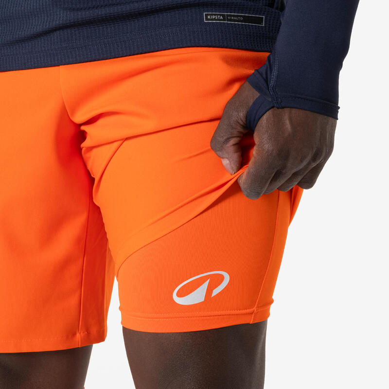 Șort de fotbal Keepdry light portocaliu unisex