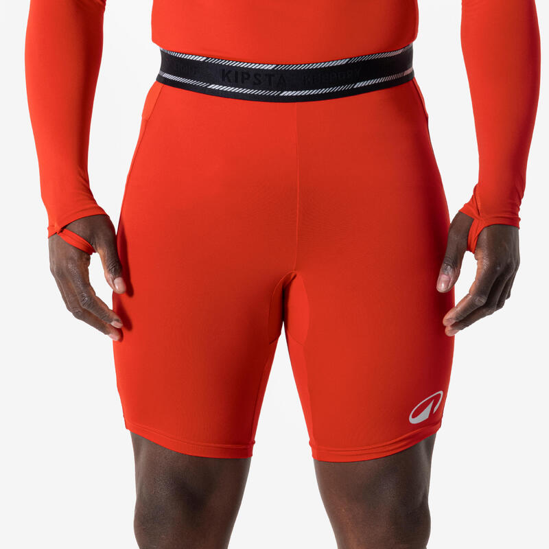 Șort de fotbal Keepdry light roșu unisex