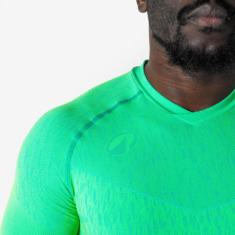 Bluză de fotbal termică fără cusături Keepdry Verde Unisex