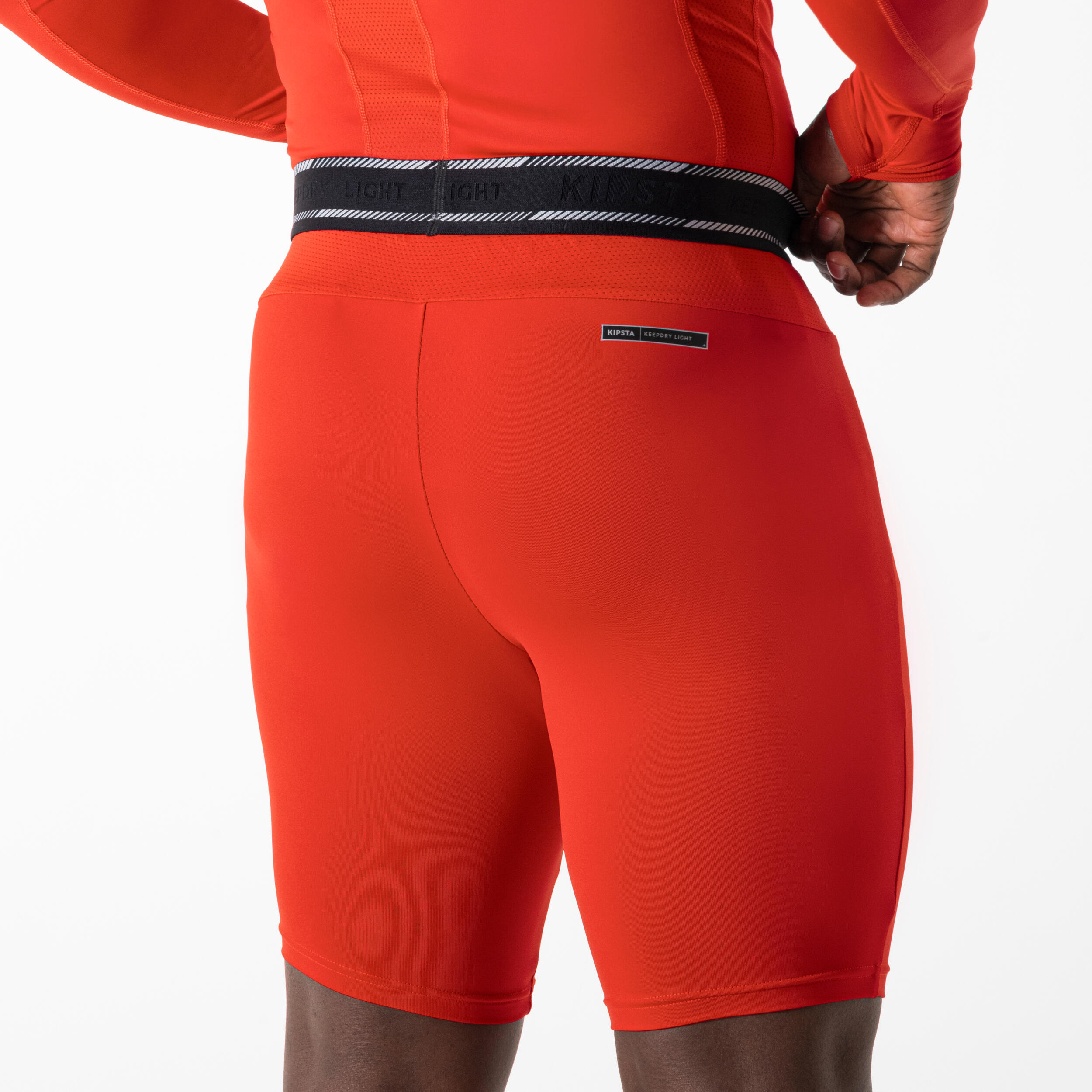 Calções Térmicos de Futebol Unissexo Keepdry Light Vermelho 6/6