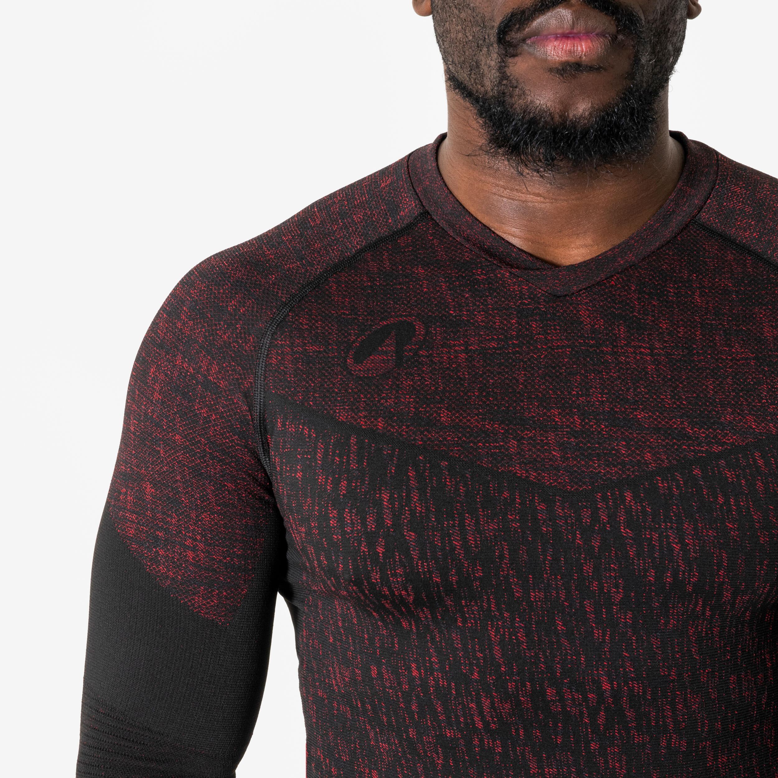 Sous-maillot de foot thermique seamless manches longues mixte, Keepdry marron 4/9