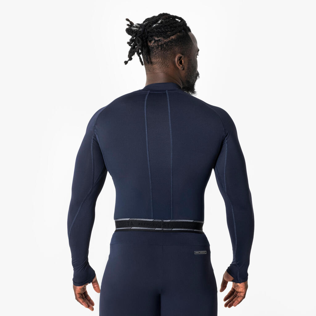 Sous-maillot de foot thermique manches longues mixte Keepdry Club bleu marine