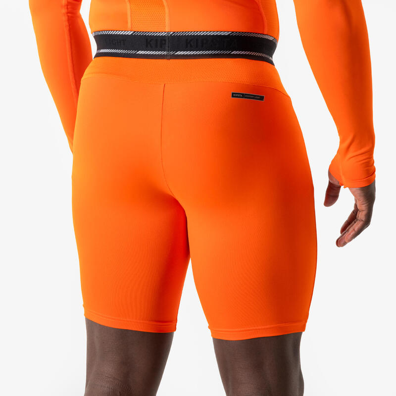 Șort de fotbal Keepdry light portocaliu unisex