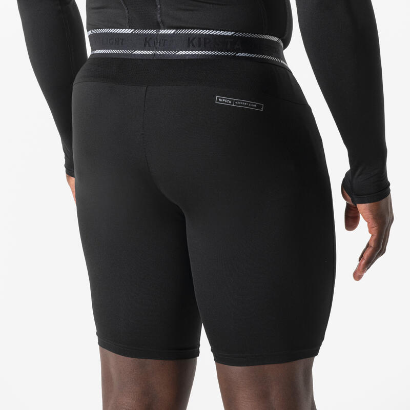 Șort de fotbal Keepdry light negru unisex