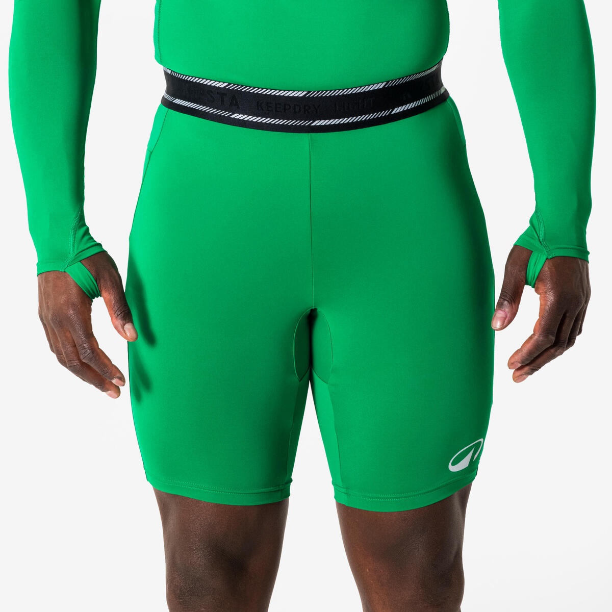 SOUS-SHORT FOOTBALL ADULTE VERT KEEPDRY LIGHT