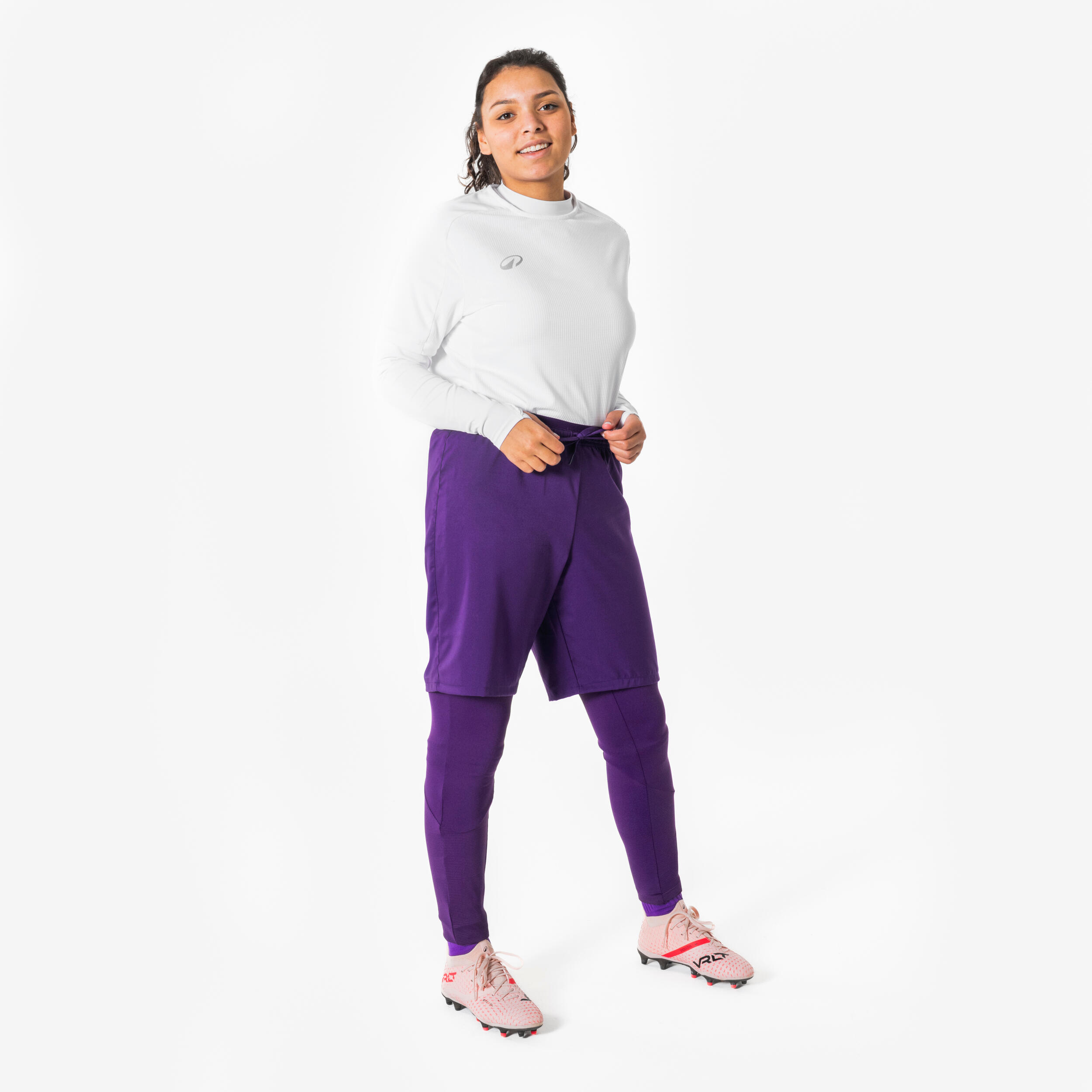 Unisex Long-Sleeved Football Thermal Base Layer Top Keepdry Club - White 2/7