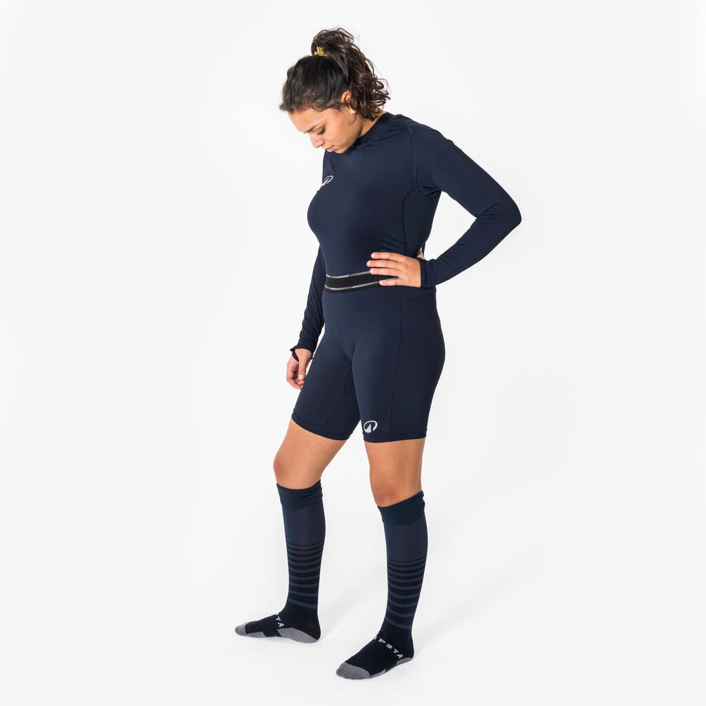 Sous-maillot de foot thermique manches longues mixte Keepdry Club bleu marine