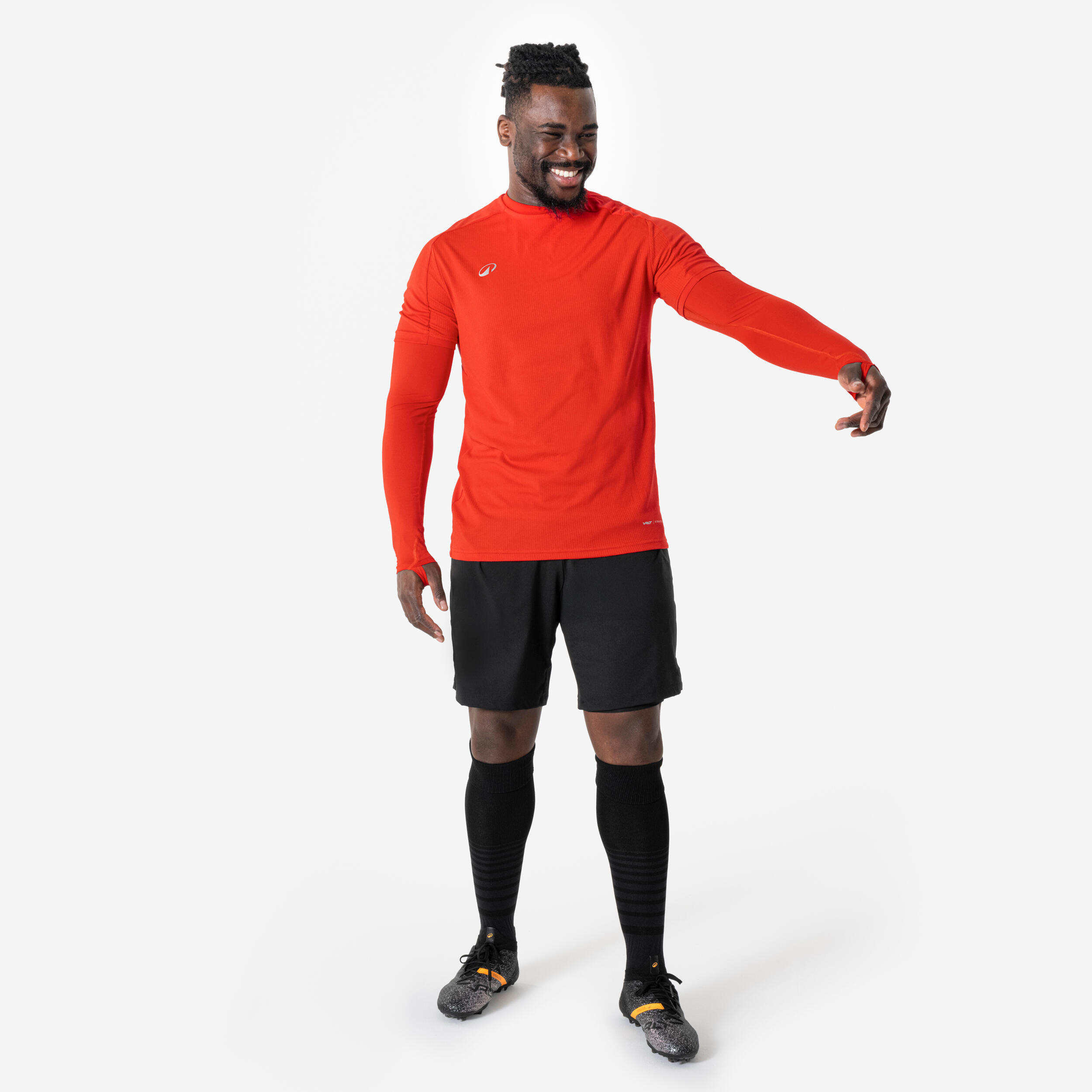 Sous-maillot de foot thermique manches longues mixte Keepdry Club rouge 4/6