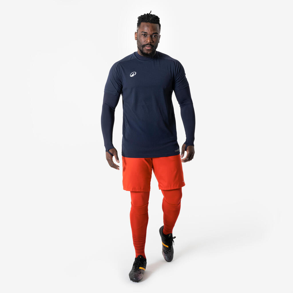Sous-maillot de foot thermique manches longues mixte Keepdry Club bleu marine