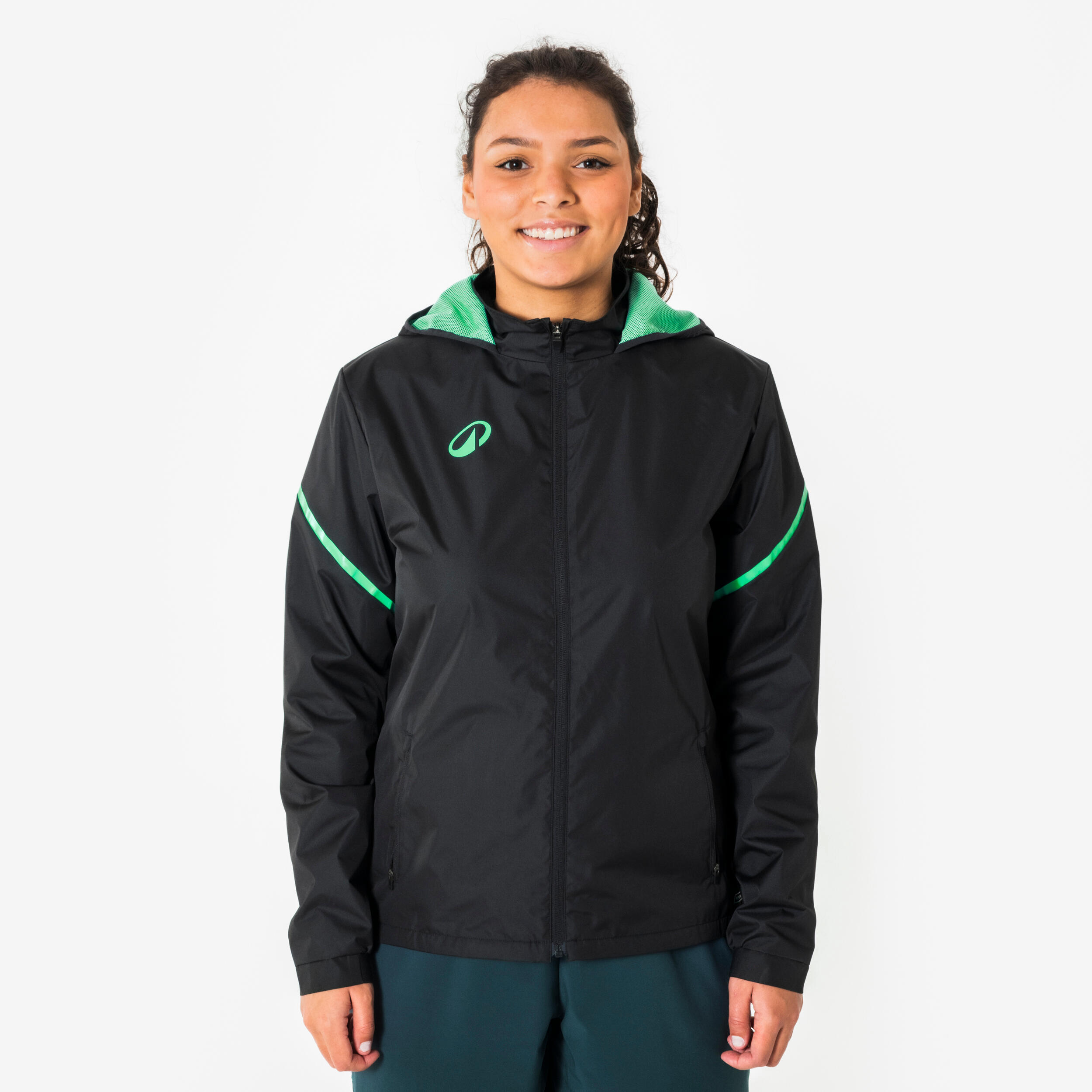 KIPSTA Damen Fußball Regenjacke – Viralto schwarz/grün | 03608391947286 KIPSTA Damen Fußball Regenjacke – Viralto schwarz/grün | 03608391947286
