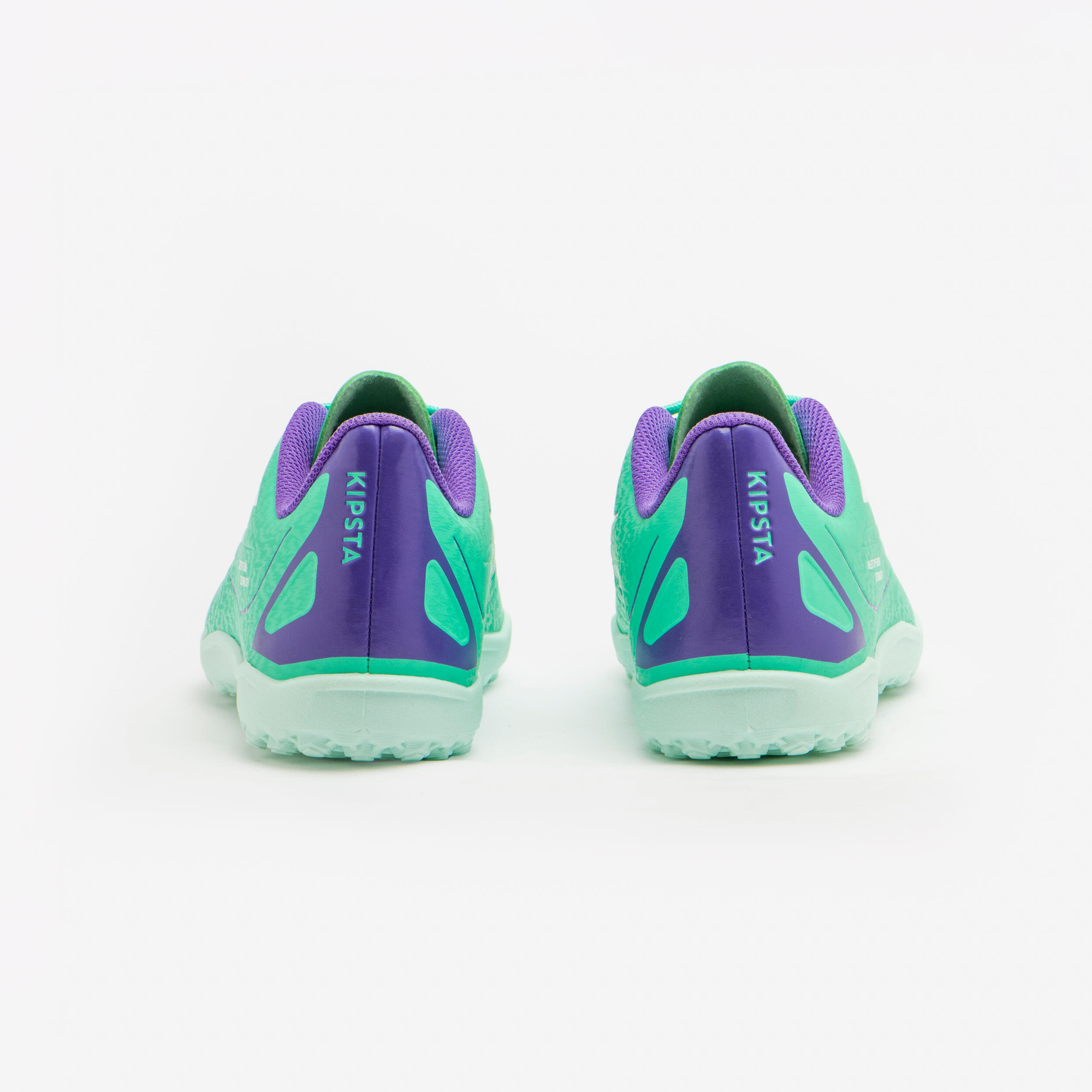 Chaussures de soccer enfant a lacets 160 jr tf vert marine 3/10