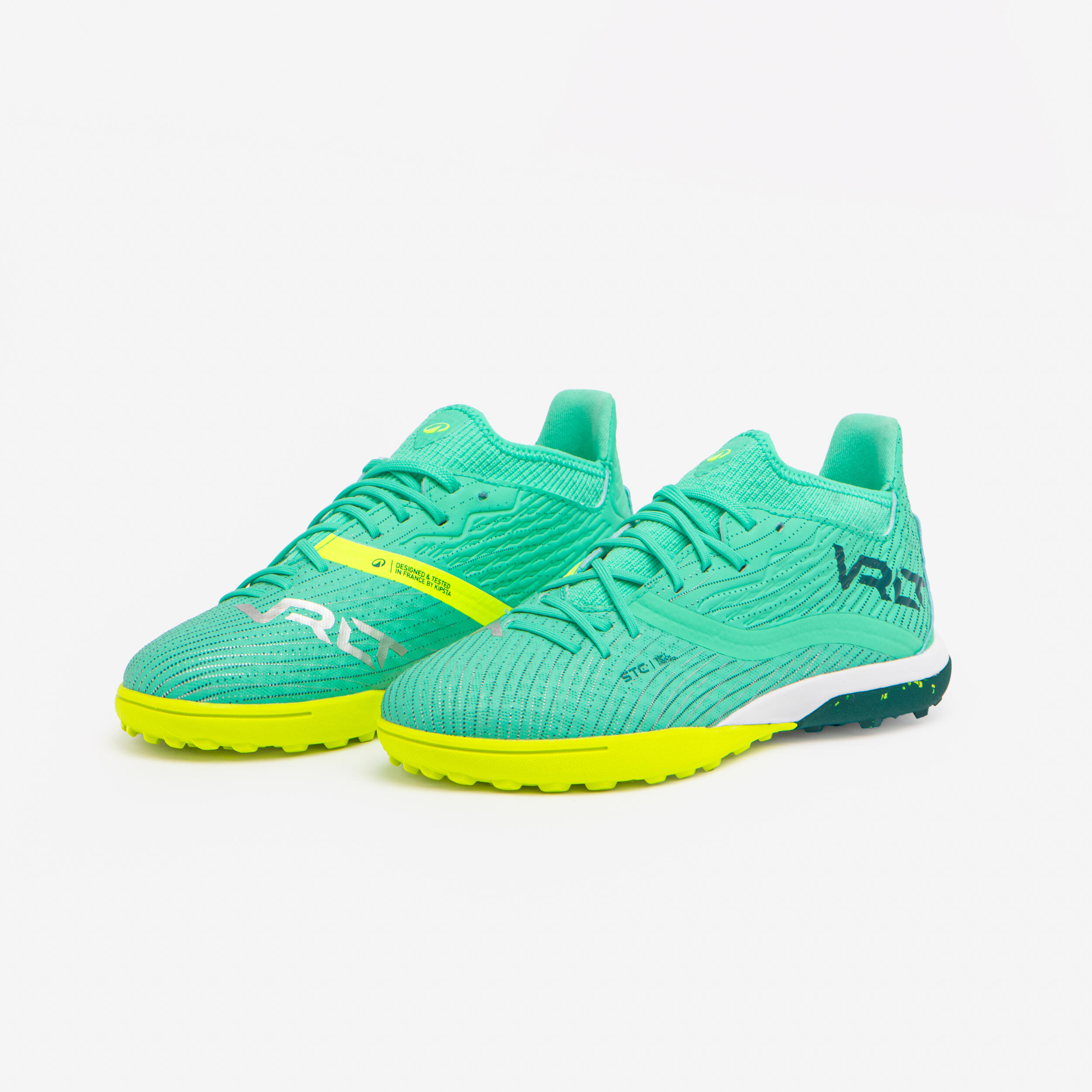 Chaussures de soccer enfant à lacets Viralto III turf vert 2/12