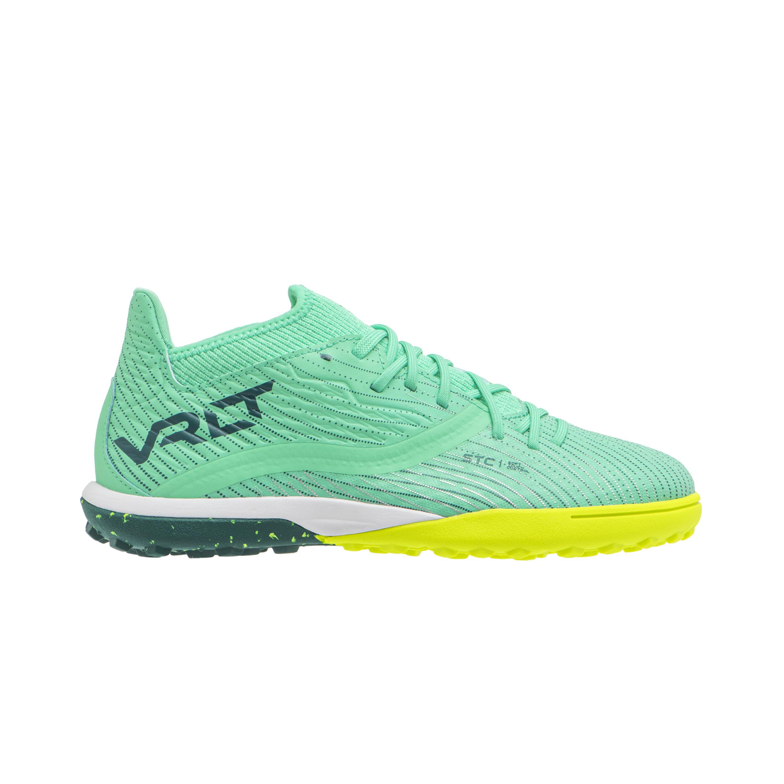Kids' Lace-Up Soccer Cleats Viralto III Turf - Green - KIPSTA