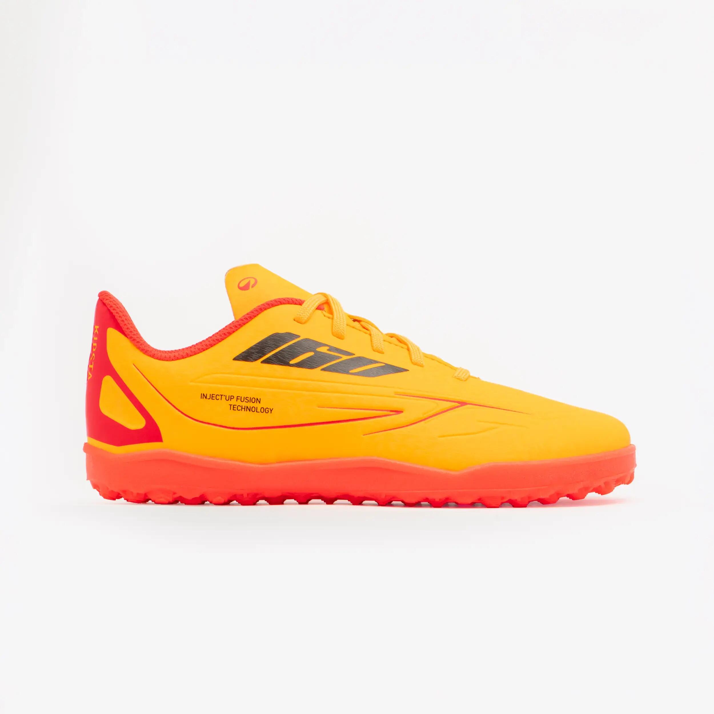 Kids' Lace-Up Football Boots 160 JR Turf - Orange -  1