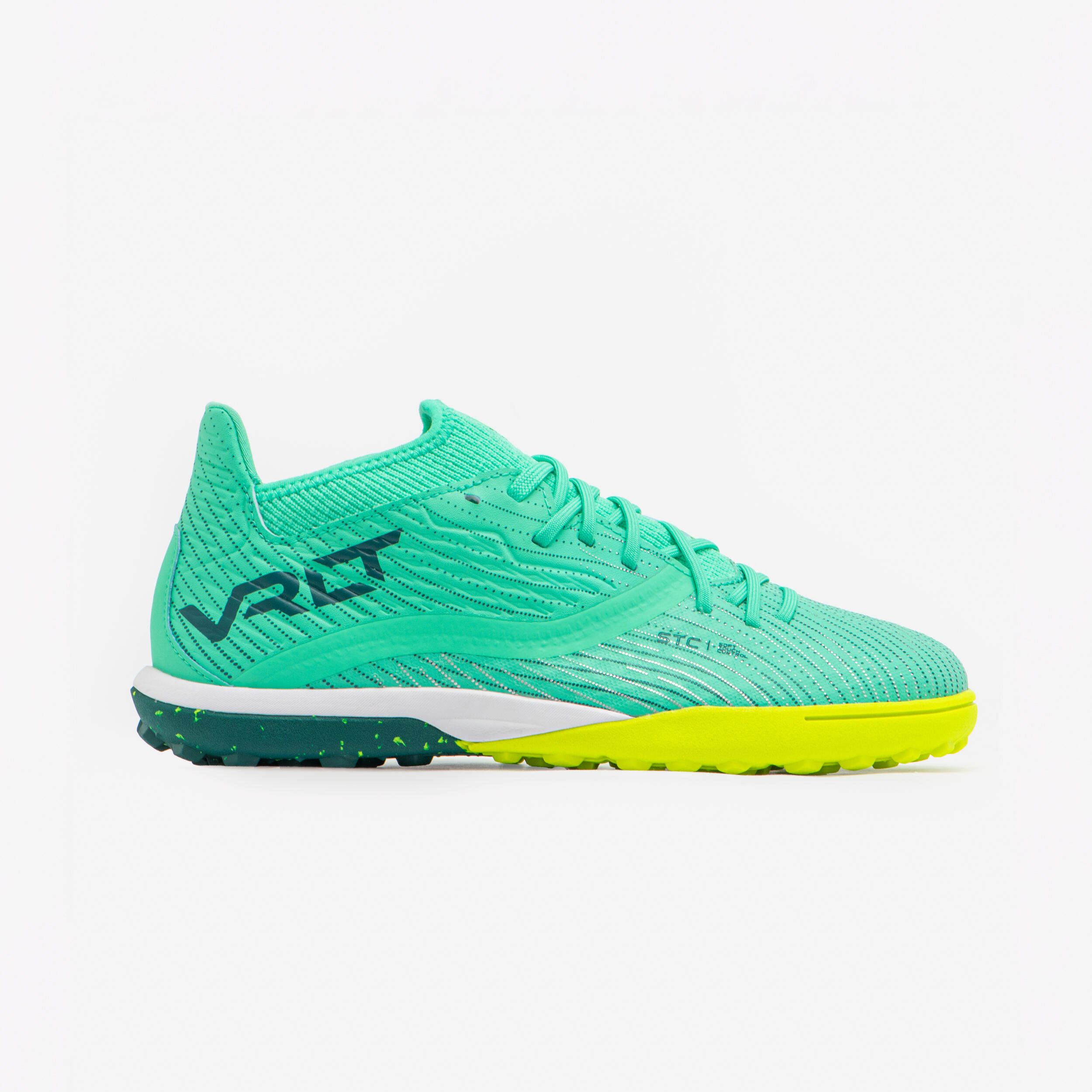 KIPSTA Scarpe calcio bambini VIRALTO III TF lacci verdi