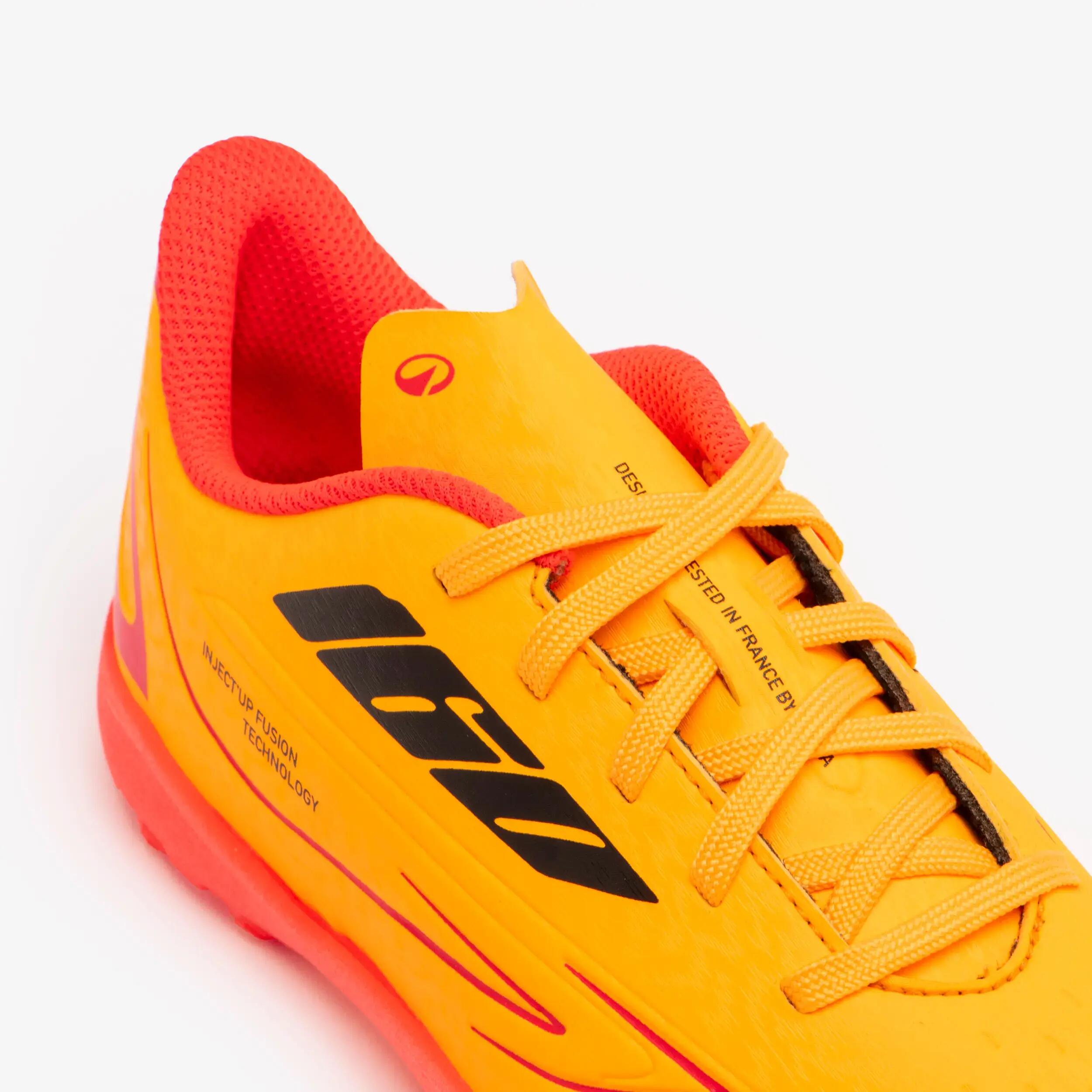Kids' Lace-Up Football Boots 160 JR Turf - Orange -  5