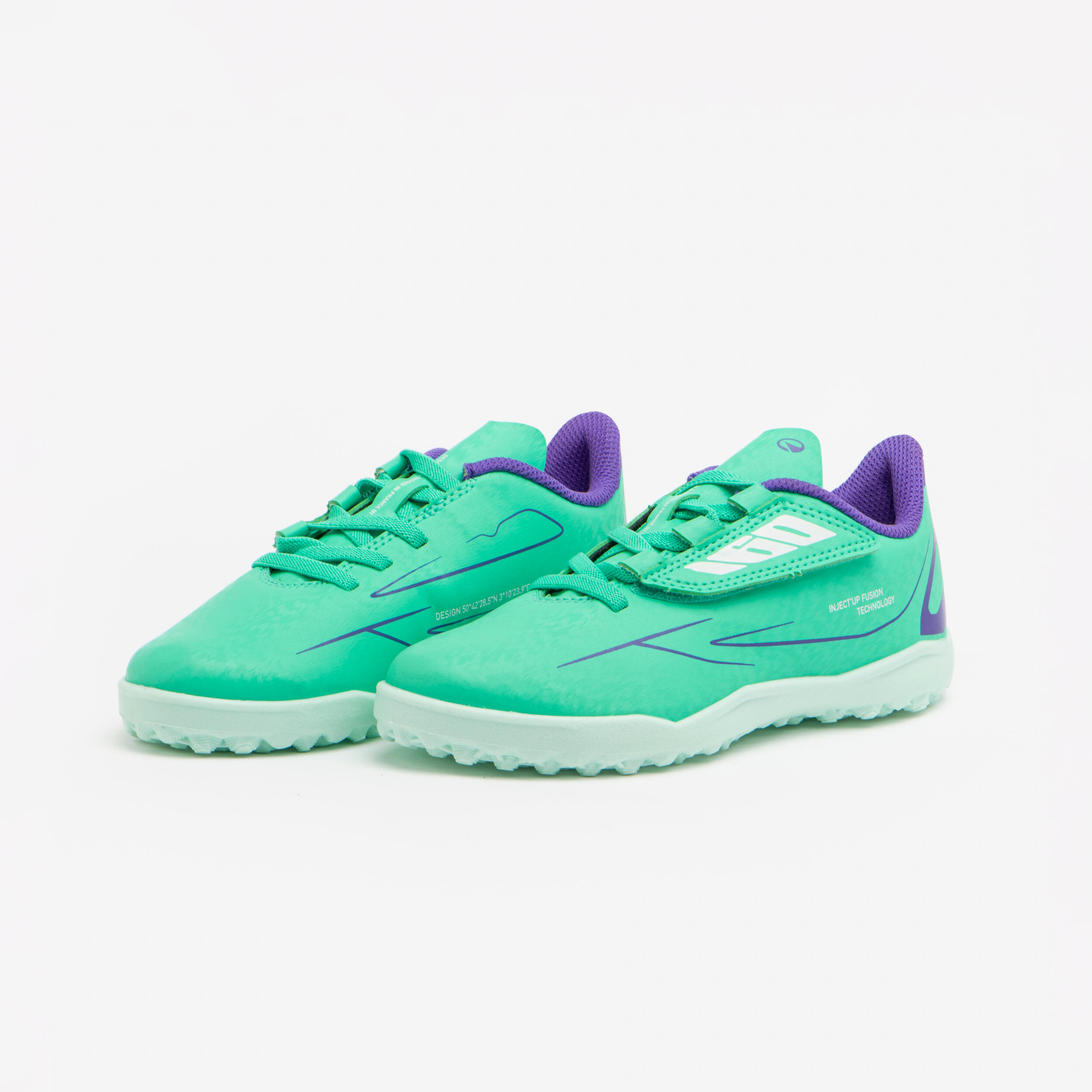 Chaussures de soccer à bandes autoagrippantes enfant, 160 TF Easy 2/9