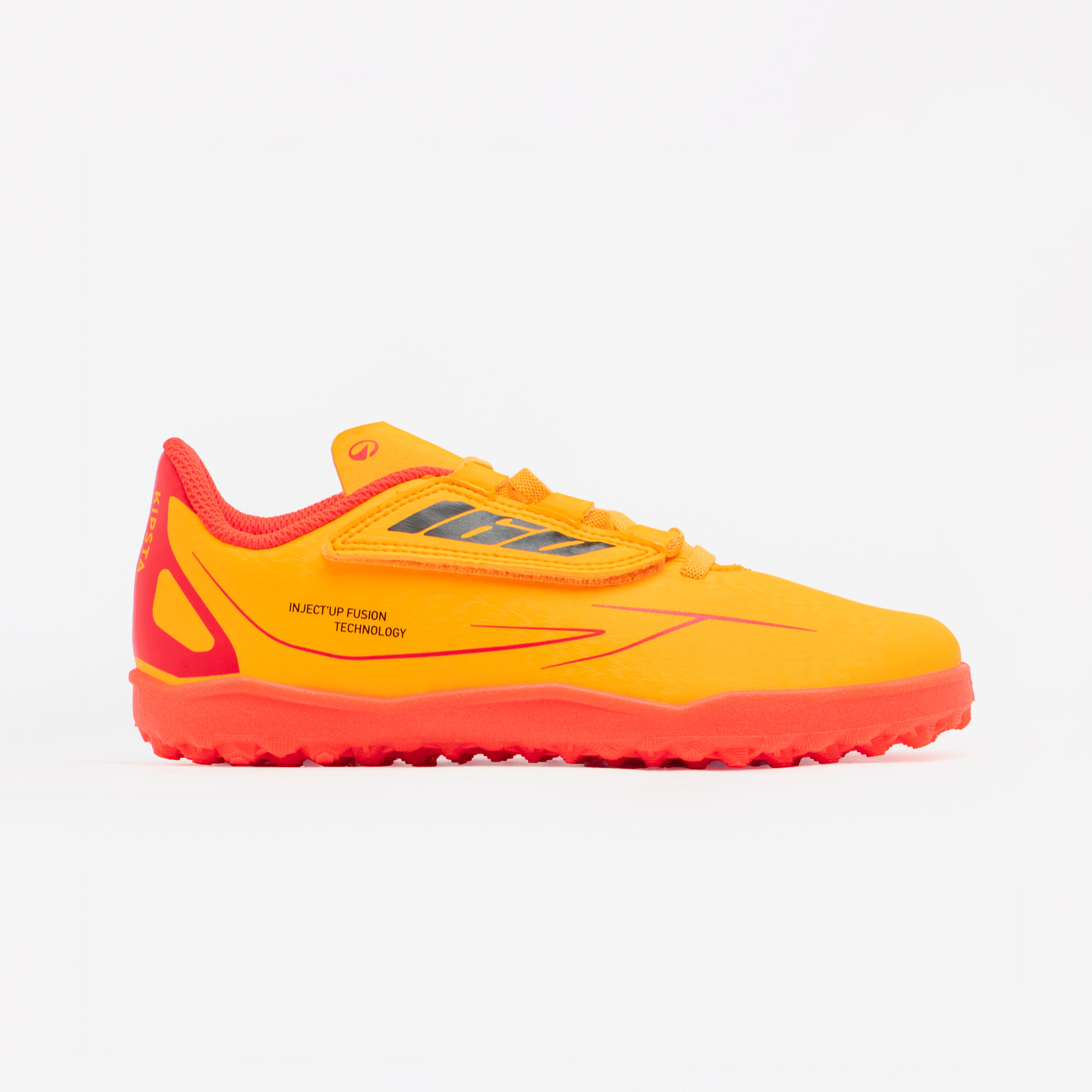 KIPSTA Voetbalschoenen voor kinderen 160 Easy Turf met klittenband oranje