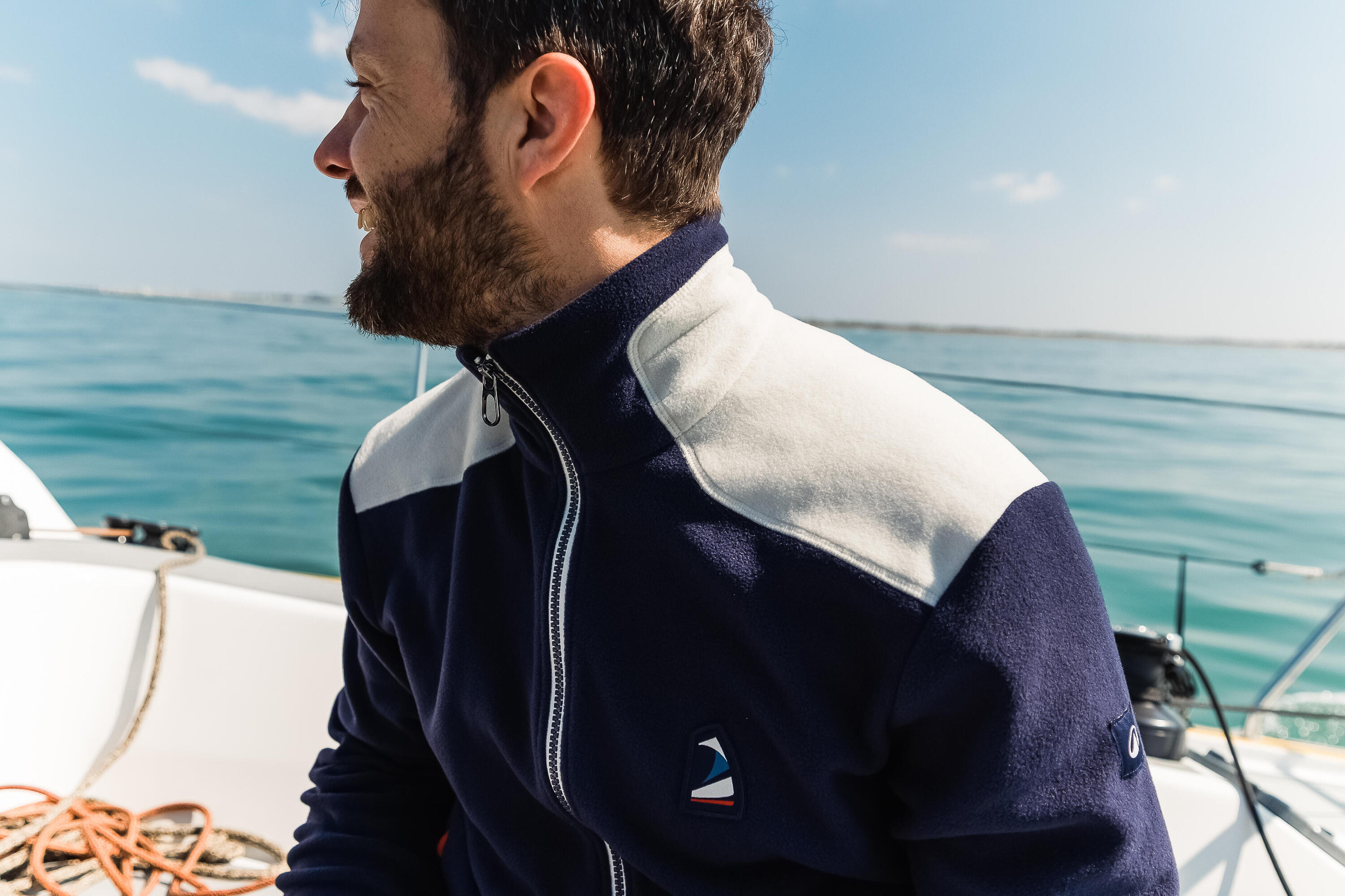 Polar Vela Sailing 100 Hombre Azul Marino Blanco Cálido 9/10