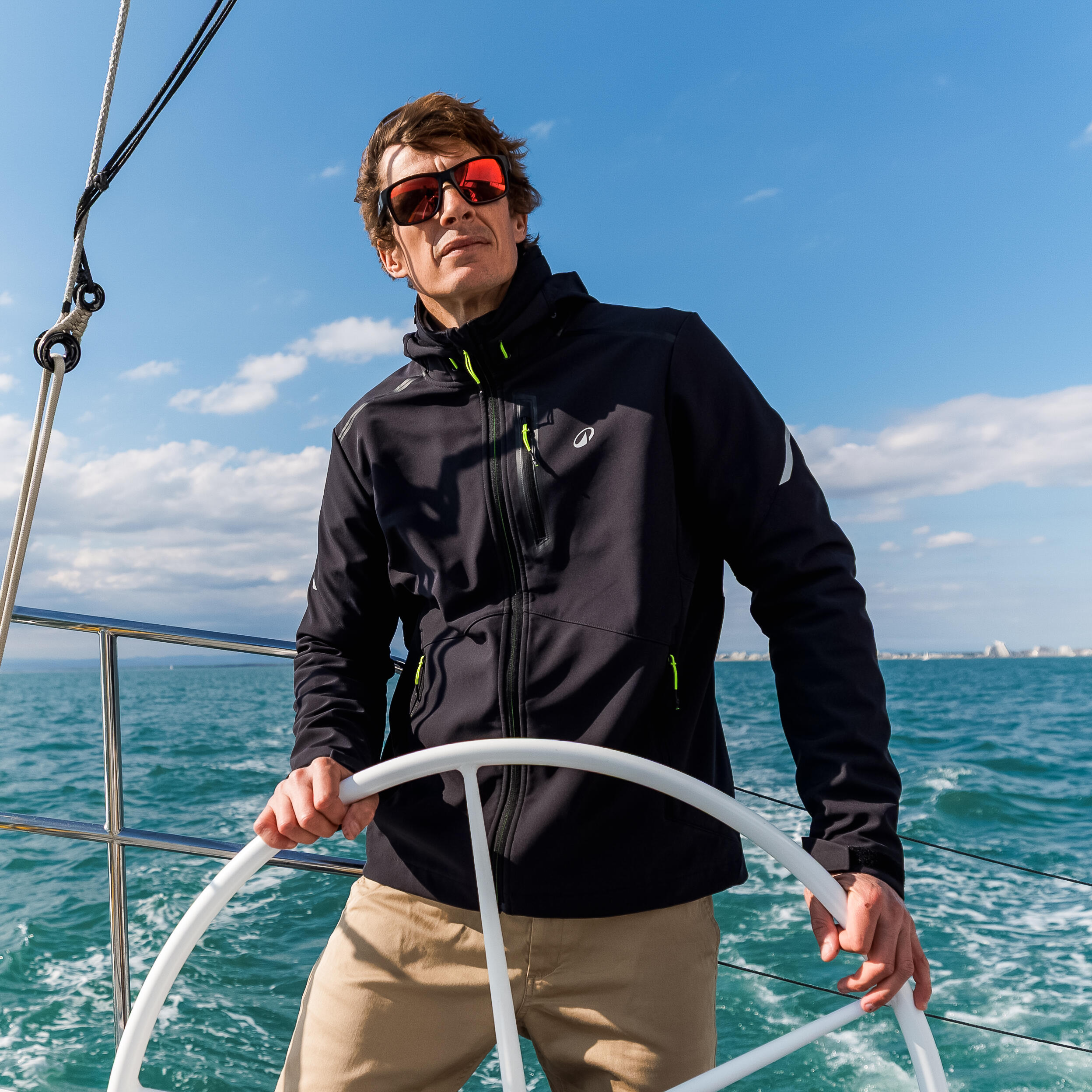 Giacca vela uomo SAILING 500 nera 41/41
