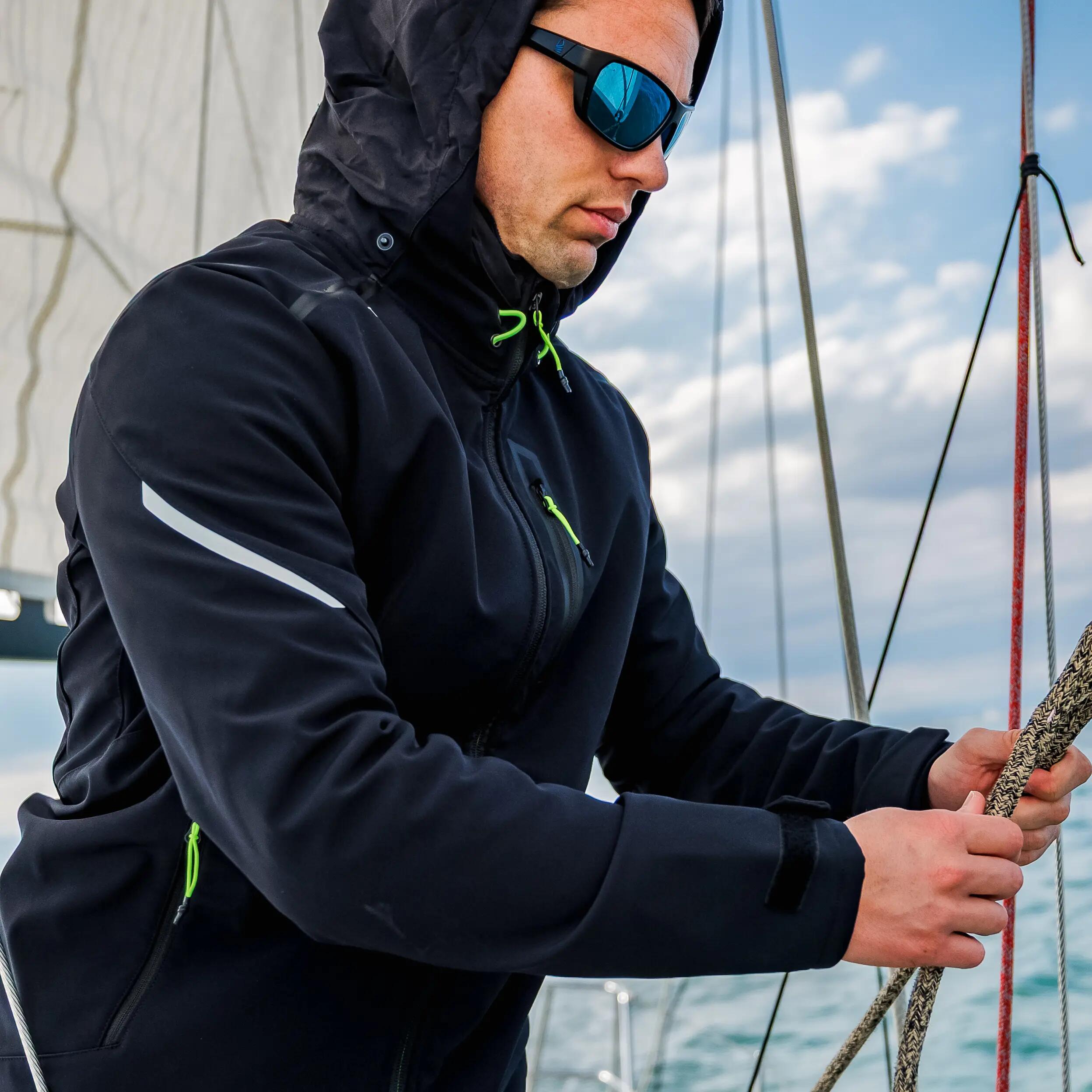 Giacca vela uomo SAILING 500 nera 40/41