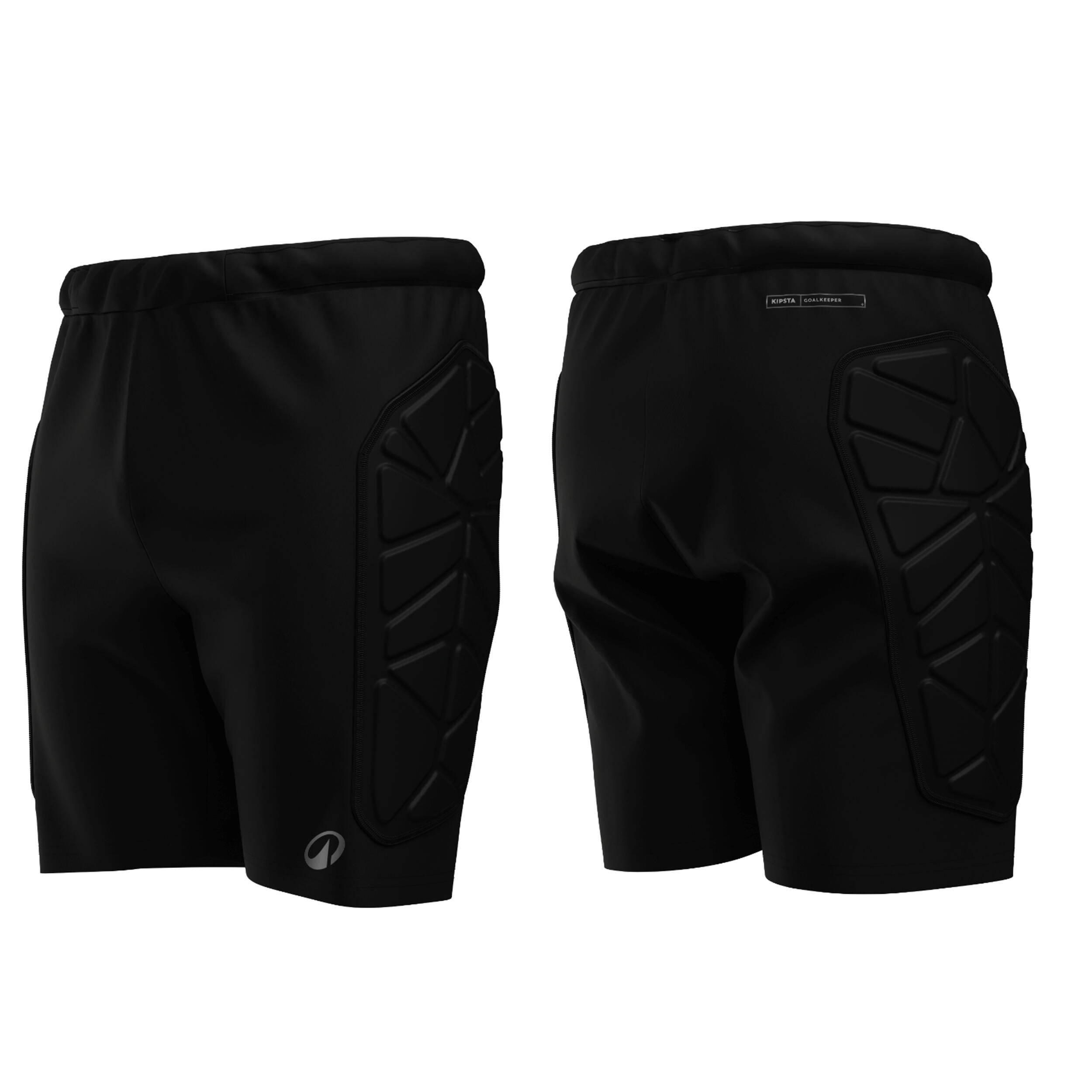 Adult Goalkeeper Shorts with Protection F500 - Black -  1