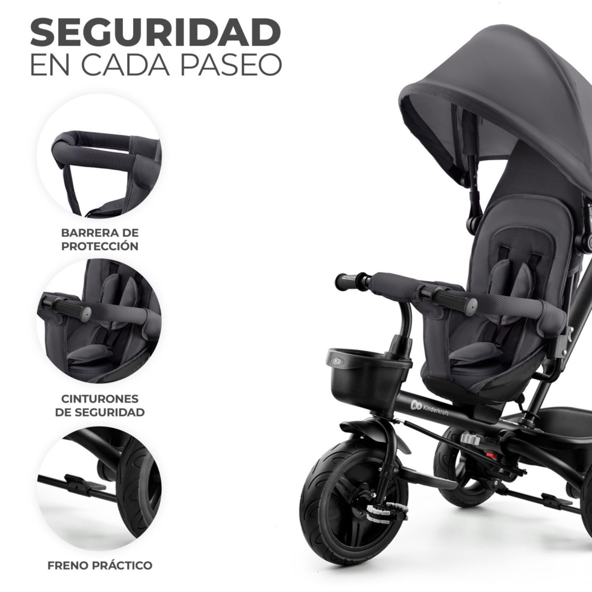 Triciclo Kinderkraft AVEO malachite grey - CD 4/10