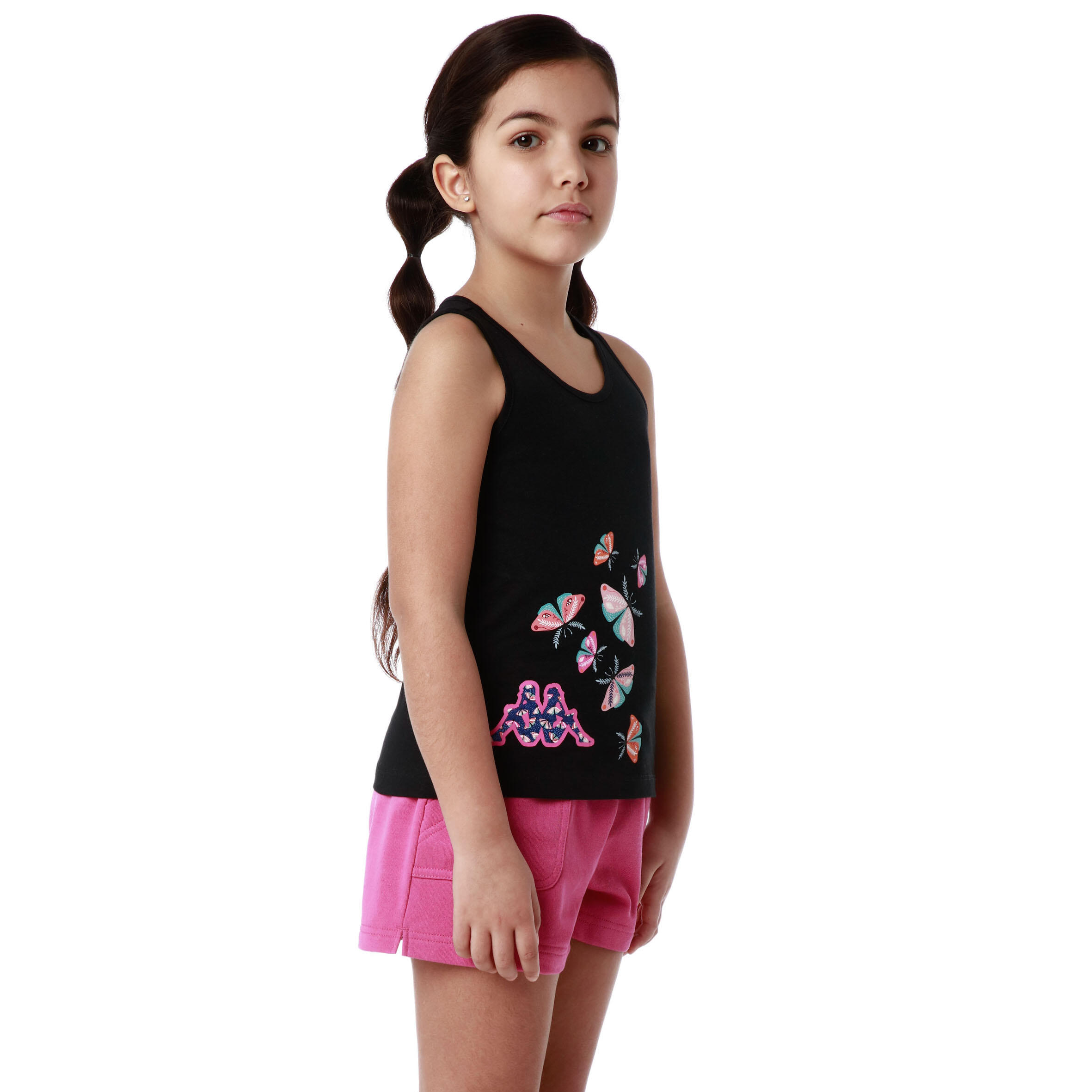 Canotta da bambina nere kappa 2/3