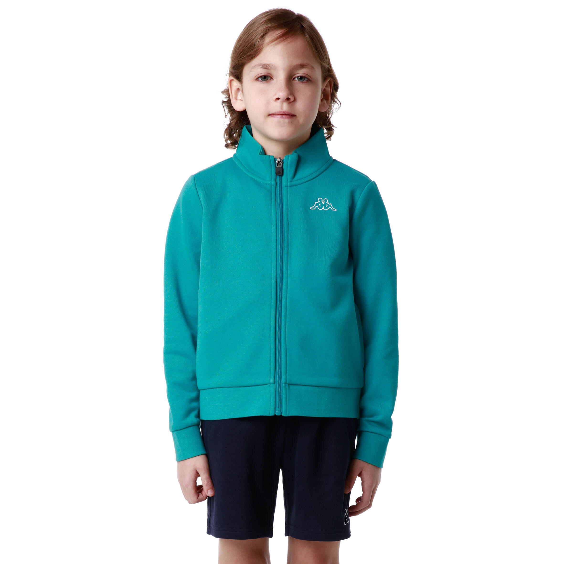 KAPPA Felpa con zip verde acqua KAPPA
