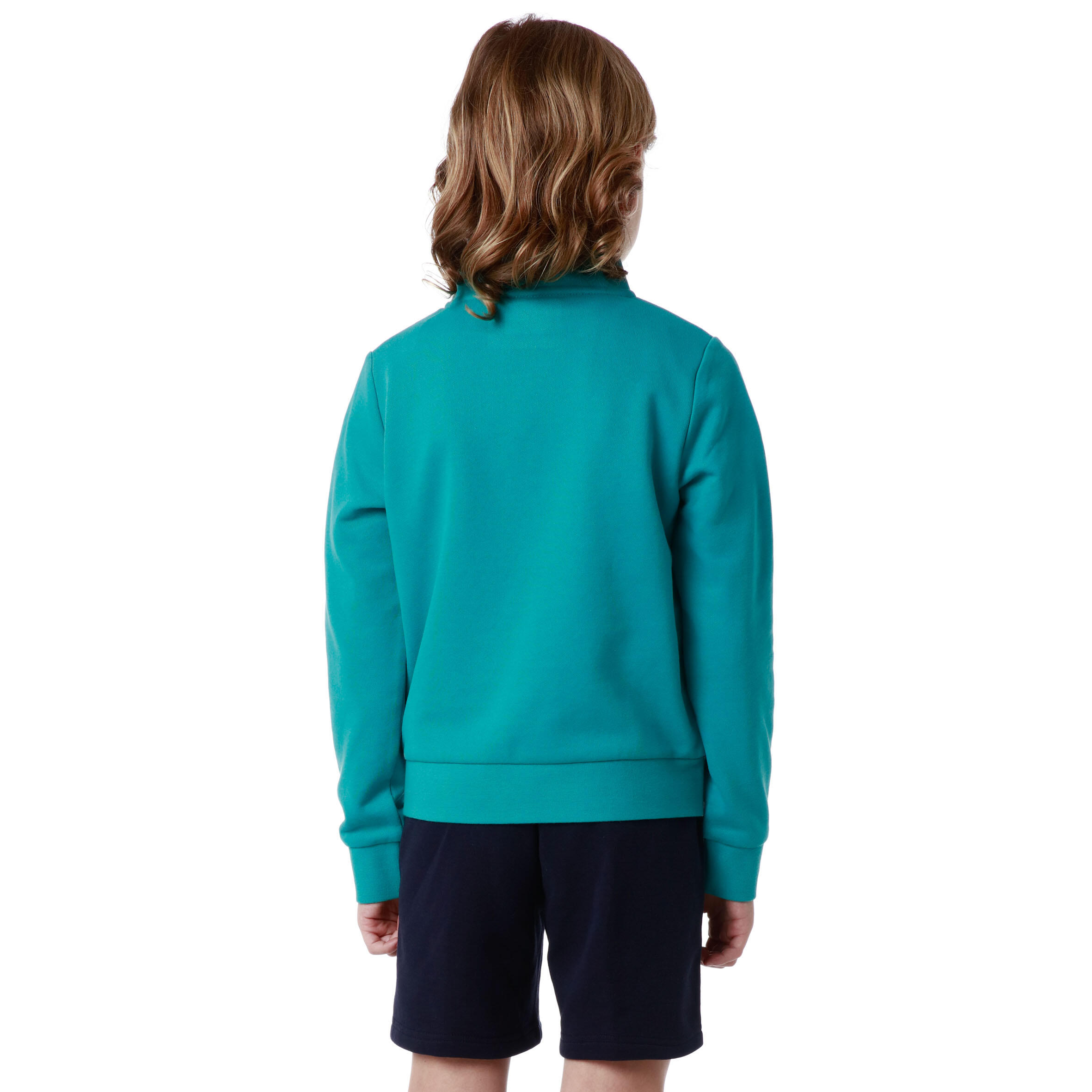 Felpa con zip verde acqua KAPPA 3/7