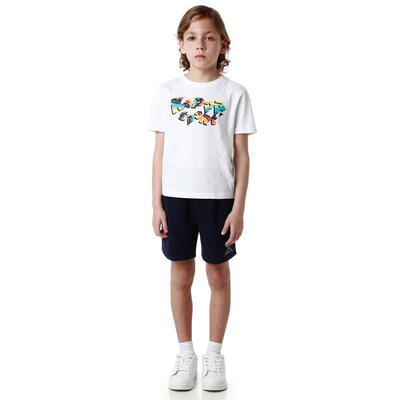 T-shirt bambino ginnastica bianco KAPPA